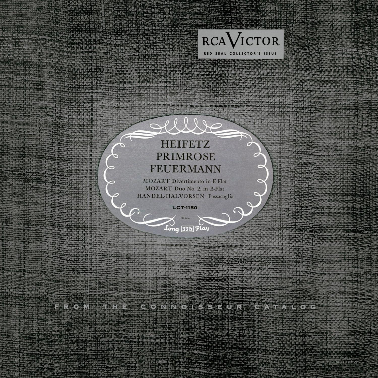 Mozart: Divertimento, K. 563, In E-Flat, Duo No. 2, K. 424, In B-Flat, Handel: Harpsichord Suite No. 7 In G Minor
