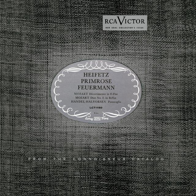 Album cover art for Mozart: Divertimento, K. 563, In E-Flat, Duo No. 2, K. 424, In B-Flat, Handel: Harpsichord Suite No. 7 In G Minor